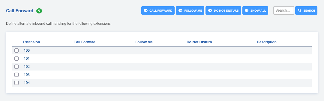 Follow Me Settings